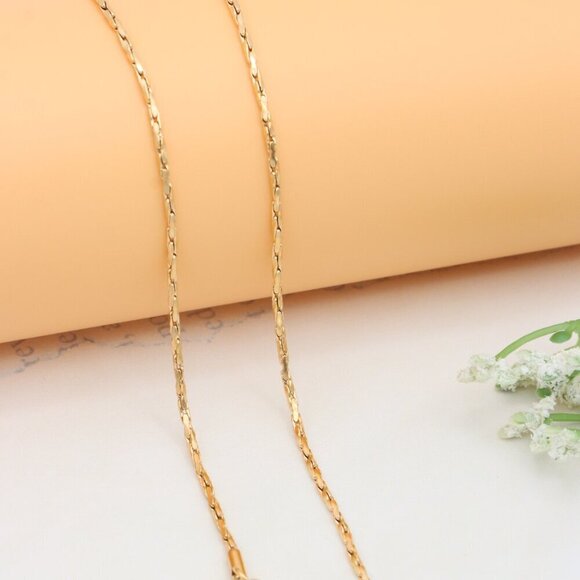 Elegant Textured Rose Gold Necklace for Stylish Layering, XPNL0353 - Picture 9 of 10